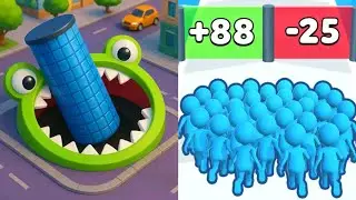 Hole.io VS Count Master MAX LEVELS UNLOCKED Gameplay Android,ios
