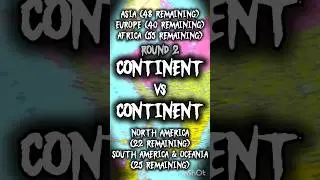 Continent vs Continent Tournament (Round 2) #continents #countries #usa #edit #shorts