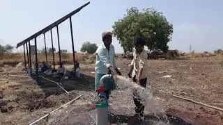 Vallabha Solar pump set 5.0 hp at Gulbarga district.Karnataka  India