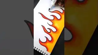 FIRE ON PAPER 😱😍#shorts #art #rbjoydrawing #drawing #youtubeshorts #short #reels
