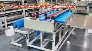 Nonwoven fabric roll to sheet cutting machine  #sheetrolling #cutter #nonwoven fabric