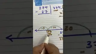 Subtraction on the number line