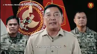 UCAPAN HUT TNI KE-80 - MENHAN - PANGLIMA TNI - PARA KEPALA STAF TNI AD TNI AU TNI AL
