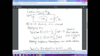 Transient response of series  RC Circuit with DC Step input