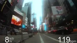 Biking in NYC - Columbus Ave, Broadway & 5th Ave