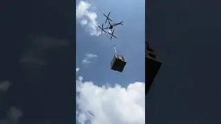 Heavy Lift Drone in Action: Transporting Construction Materials on Site