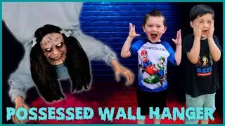 Possessed Wall Hanger Spirit Halloween | Unbox Setup Halloween Animatronic | Spirit Throwback Thurs