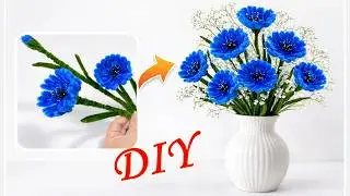 Sch&ouml;ne Blumen basteln mit Pfeifenreinigern 🌸 Einfache DIY Anleitung
