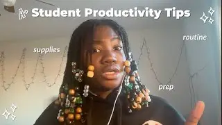 Beginner PRODUCTIVITY hacks for students ~ study routine, prep, organization, time management 📓 ✏️