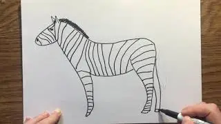 How to draw a Zebra- for Kids