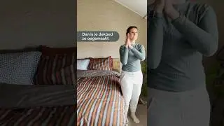 Easy en snel je dekbed opmaken #lifehacks #bedsheets #shorts