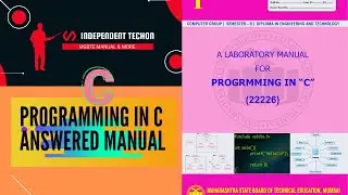 Practical-6 | Sem 2 | Programming in c | PIC |MSBTE Answered Manual