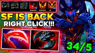 SHADOW FIEND IS BACK ON Desolator IMBA HERO Right Click 1vs5 100% Delete All - Dota 2