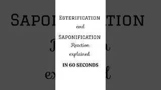 Esterification and Saponification explained in only 60 seconds! #boards2024
