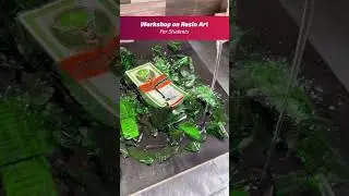 Workshop on Resin Art for Students at the SSVM Transforming India Conclave 2023.