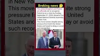 🤔UK and France to Recognize Palestinian State, Defying US-Israel Pressure😱#shorts #usa #uk