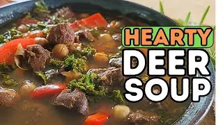 Slowcooker Venison Soup Recipe | Fall/Winter Deer Meat Meal | Venison Shank Dinner