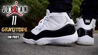 JORDAN 11 GRATITUDE DMP ON FEET LOOK