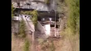 Old House in the canyon of river Sense, Switzerland