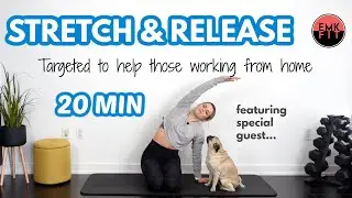 20 MIN STRETCH FOR PEOPLE WORKING FROM HOME-Release Neck, Back, and Shoulder Pain
