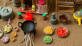 Miniature Puri & Chicken Gravy | Tasty Treat in Tiny Style! 🏡🍛|Sulo's miniature