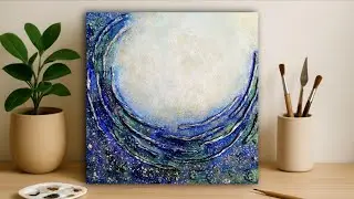 Galaxy Texture Painting with Toilet Paper 🌌💙 | Abstract Art 💜