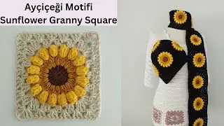 Мотив Подсолнуха 🌻 Sunflower Granny Square / Подробный Урок