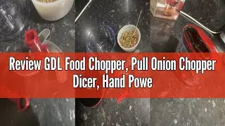 Review GDL Food Chopper, Pull Onion Chopper Dicer, Hand Powered Food Chopper, Fast Cutting Hand Chop