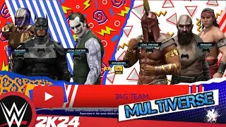 WWE 2K24 #multiverse - Batman & Joker VS Ares & Kratos