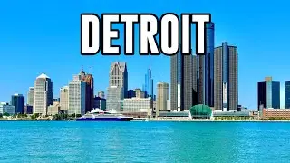Detroit - Driving Around The City - Michigan - Usa