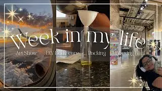Week in my life Vlog: Going to an Art Show, DIY Body Care, Traveling Home, Packing, Unboxing  Haul