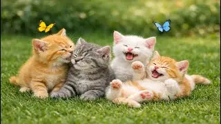 🐱🦆 Too Cute to Miss! Kittens Playing with Ducklings on Green Grass | Cute Animal Friends