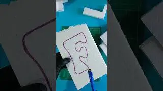 Foam Cutting ✂🔥Letter F ⏩, #asmr #styrofoam #satisfying #foamcutter #short