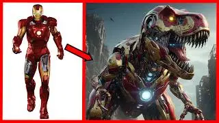 AVENGERS But T REX 🦖🔥 All Heroes (marvel & DC) 2024💥 Marvel DC Reforms