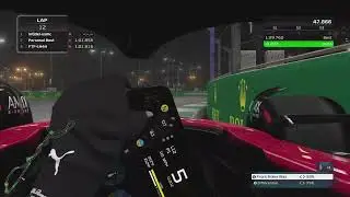 F1 23 Sauber test car. Jeddah circuit, qualifying program.. push lap.