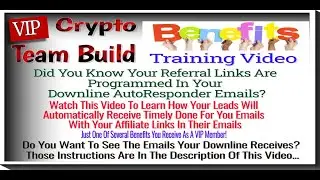 ⚡️How The DFY Done For You Email AutoResponder Works | 💪 VIP Crypto Team Build Member Training 🤑