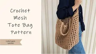 Crochet Mesh Tote Bag | Easy Market & Beach Bag Tutorial
