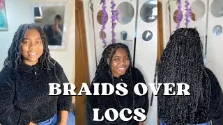 Bohoo Braids over locs -first time😁