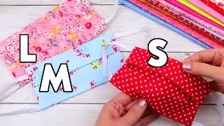 C&oacute;mo HACER MASCARILLA de TELA o Tapabocas f&aacute;cil SIN M&Aacute;QUINA DE COSER (tallas para toda la familia)