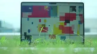 Mondrian style wind-interactive installation