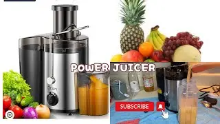 ОБЗОР СОКОВЫЖИМАЛКИ POWER JUICER | Приготовление свежего сока. 🍓🍍🍎🍊