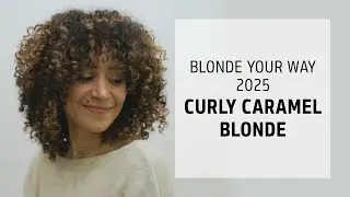 Chai Blending Curly Caramel Blonde Hair | Blonde Your Way 2025 | Goldwell Education Plus