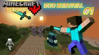 Minecraft Duo Survival Series Gameplay #1 |pocket edition ep:- 1 in hindi