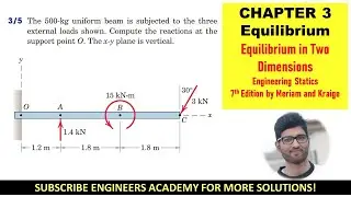 3-5 Chapter 3 Equilibrium Solved Problems Engineering Statics by Meriam 7th Edition