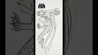 Daily Dragon Sketch: Day 308-knobby dragon..#fantasy #shorts #dragons #dnd #dragonart