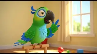 Talking Parrot Rhyme for Kids | Fun & Colorful Bird Songs | Preschool Songs