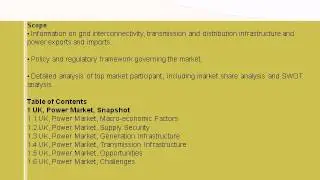 2030 Power Market in UK- By Market Trends, Regulations and Competitive Landscape