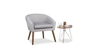Retro Cocktailsessel grau rund