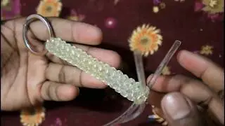 How to make key ring from glucose pipe || key ring making at home