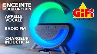 Enceinte multifonction bluetooth chez GIFI radio FM lecteur chargeur sans fil Homday Xpert lumisound